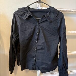 Black Button-Up Blouse